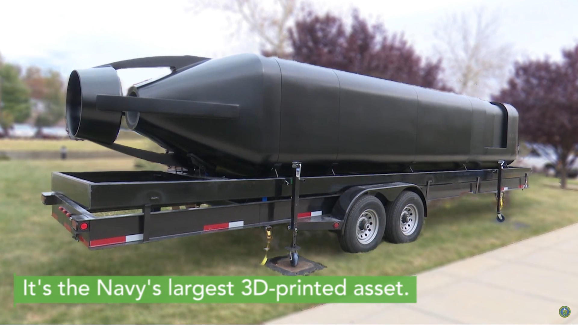 The Navy's largest 3D printed asset. Screenshot via the U.S. DoE.
