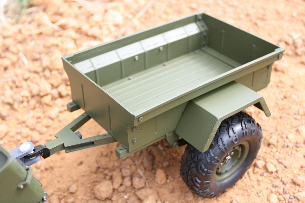 The 3D printed Jeep trailer. Photo by Jason "Ossum" Suter.