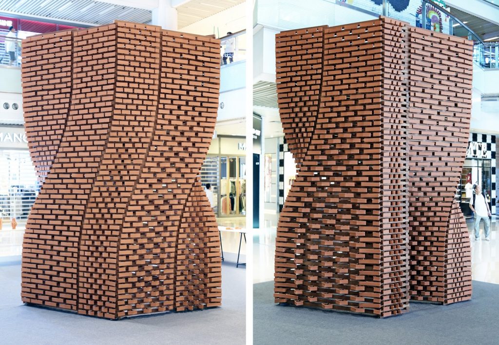 HKU's 2,000 3D printed brick Ceramic Constellation Pavilion. Photo by Christian J. Lange