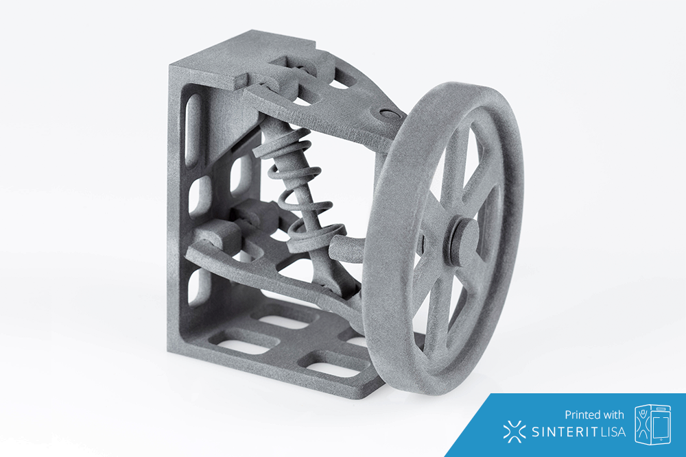 3D printing with SLS on the Sinterit Lisa.