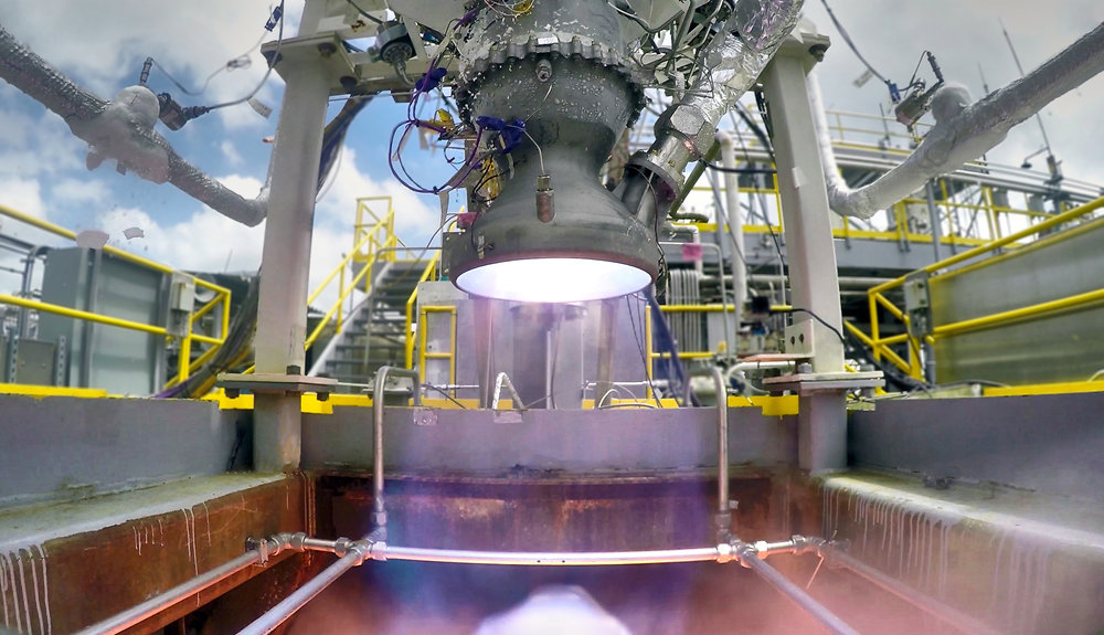 Ignition of the Relativity Space Aeon engine. Photo via Relativity Space.