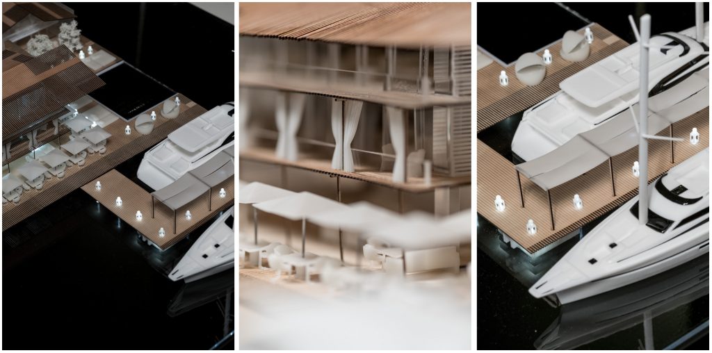 3D printed fixtures on Le Yacht Lodge. Photo via DWS