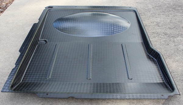 The final drip tray, molded using a 3D printed PSU mold. Photo via Thermwood.