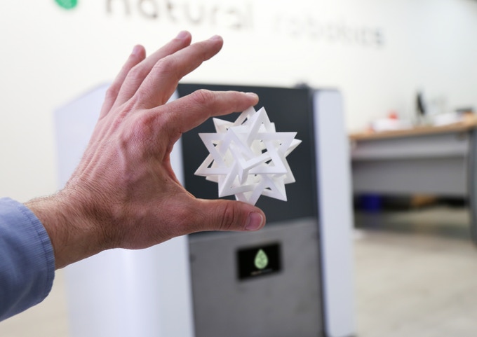 A sample VIT 3D printed object. Photo via Natural Robotics