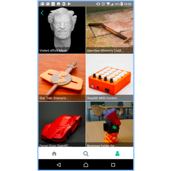 MyMiniFactory app now available on Android. Image via Google Play.