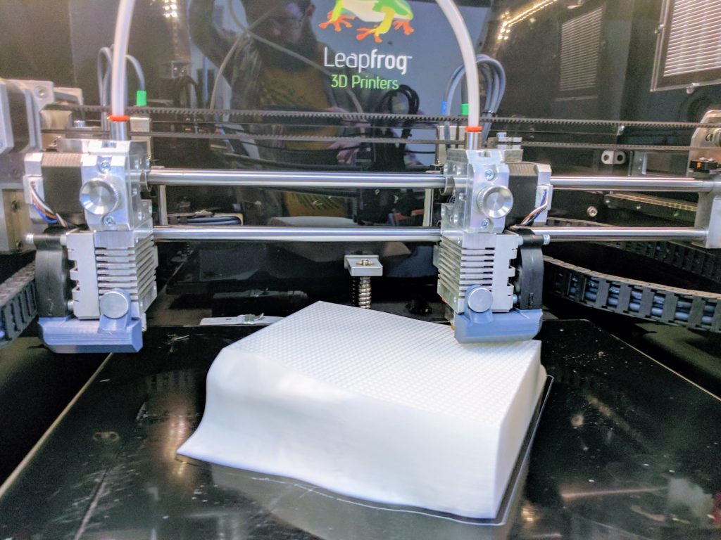 The Leapfrog Bolt Pro 3D printer features a dual extrusion system. Photo by Michael Petch.