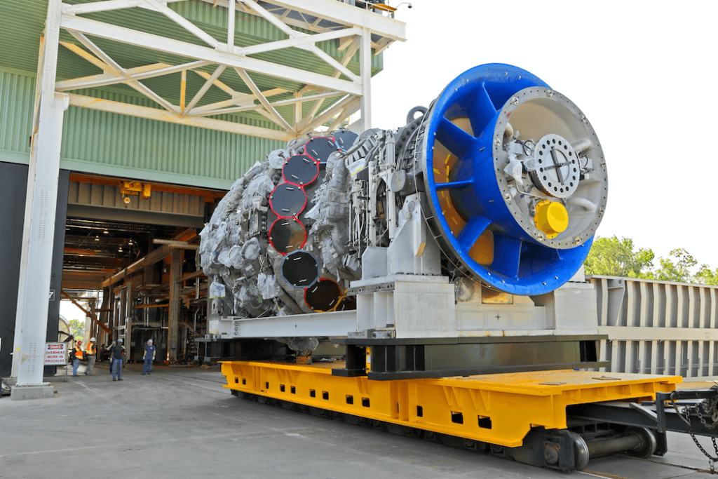 The HArriet turbine in transit. Photo via GE Power