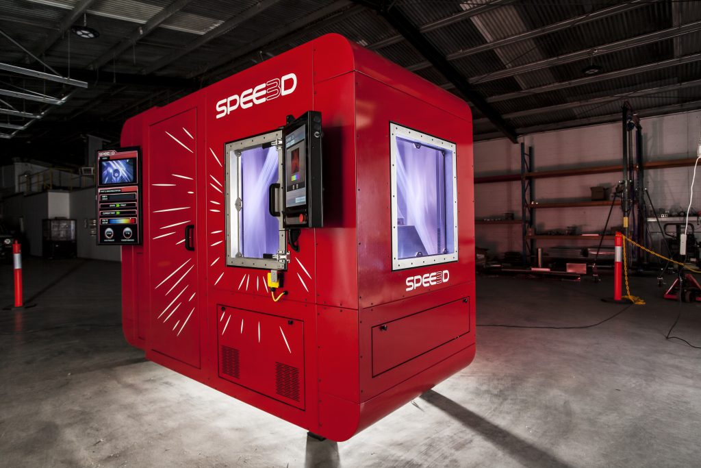 SPEE3D’s LightSPEE3D 3D printer. Photo via SPEE3D.