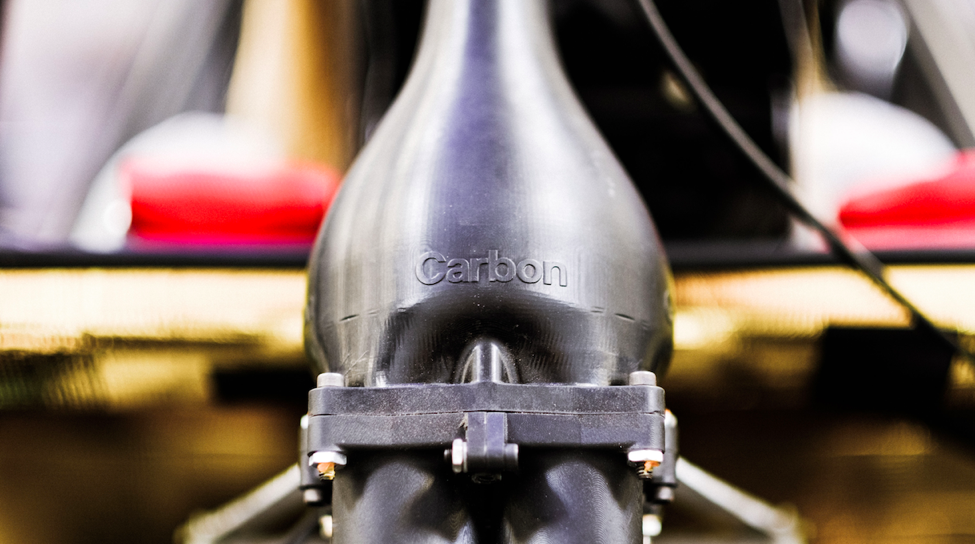 The 3D printed engine intake manifold. Photo via Carbon.