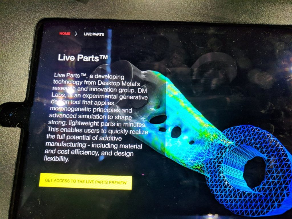 Live Parts demo at SOLIDWORKS World 2018. Photo by Michael Petch
