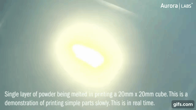 First slow steps of Large Format Printing. Clip via Aurora Labs