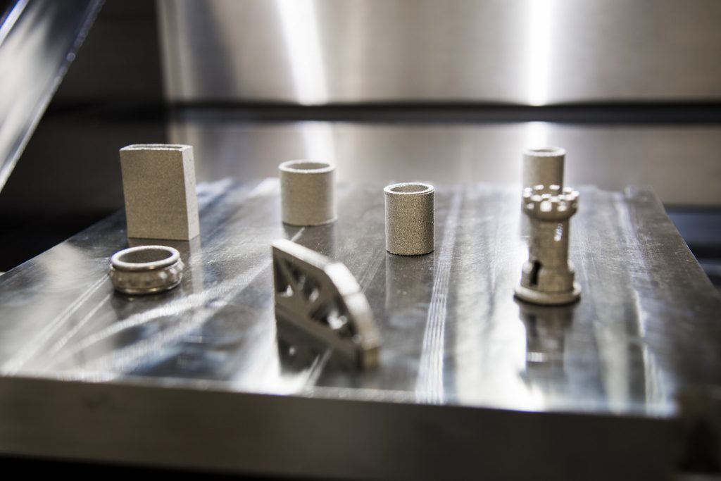 Metal 3D printed samples at Auburn. Photo Auburn University