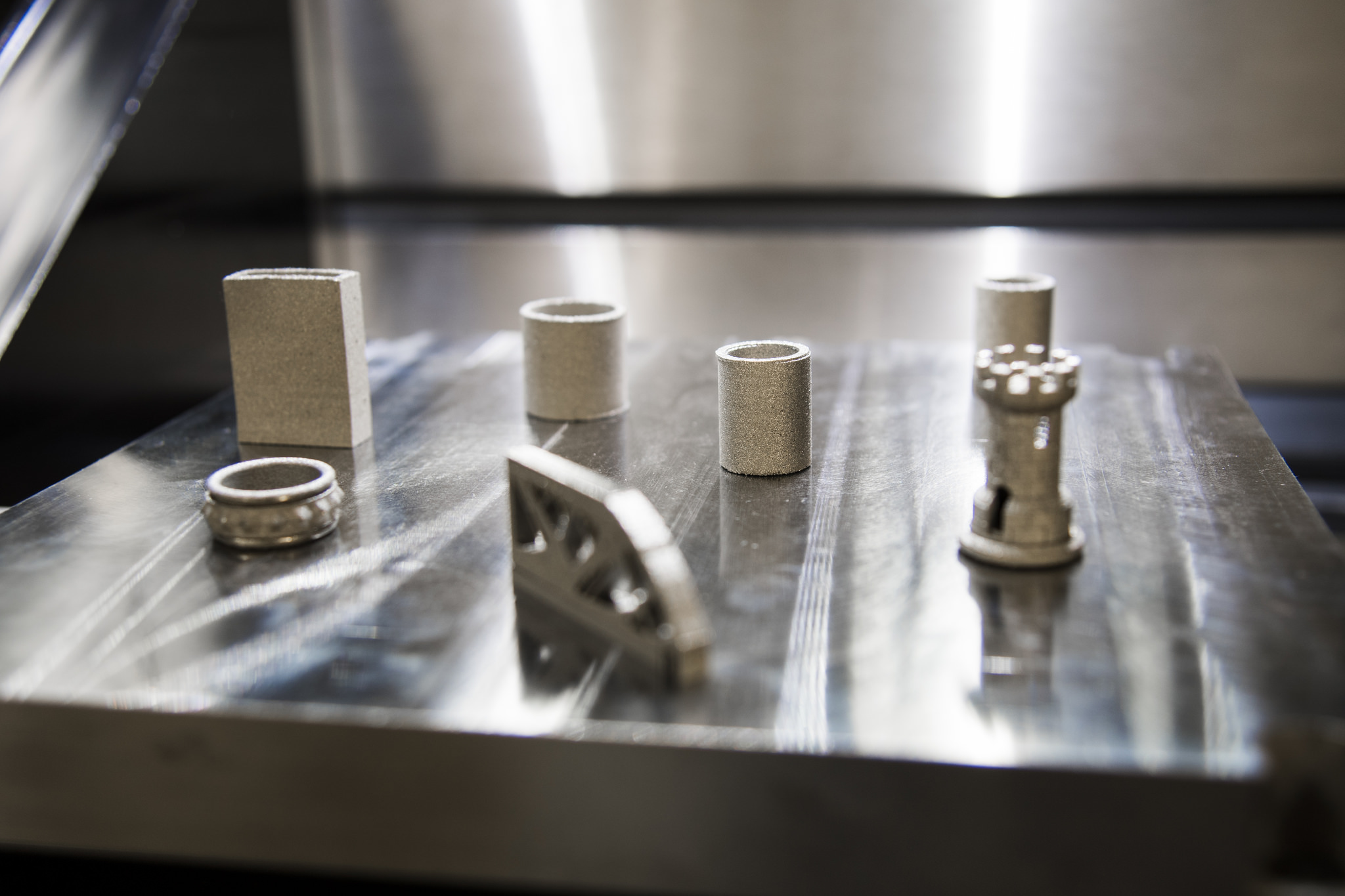Metal 3D printed samples from a previous project at Auburn. Photo via Auburn University.