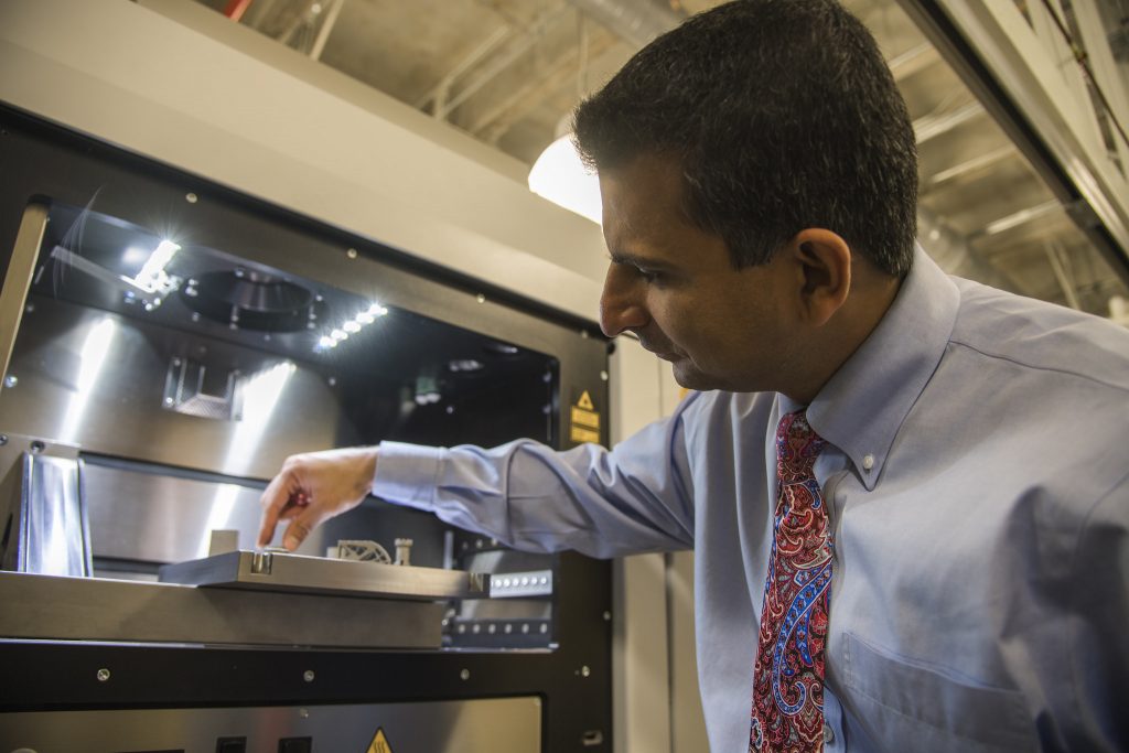 Dr. Nima Shamsaei is a primary investigator for operation at the National Additive Manufacturing Center of Excellence. Photo via Auburn University