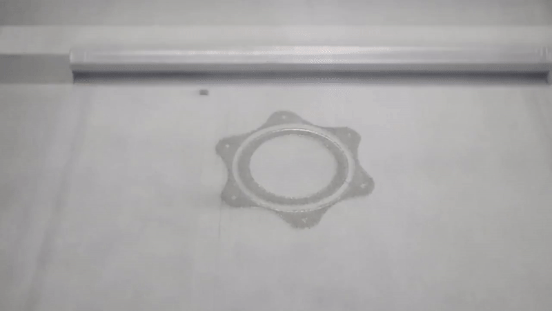 Renishaw RenAM 500M prints Teide 1 combustion chamber. GIF via Z2I YouTube.