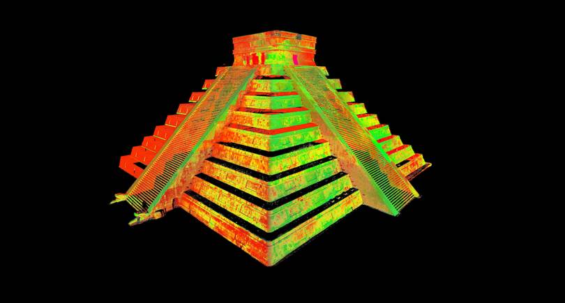 3D models of the Chichén Itzá created using a combination of photogrammetry and LiDAR scanning. Image via CyArk.