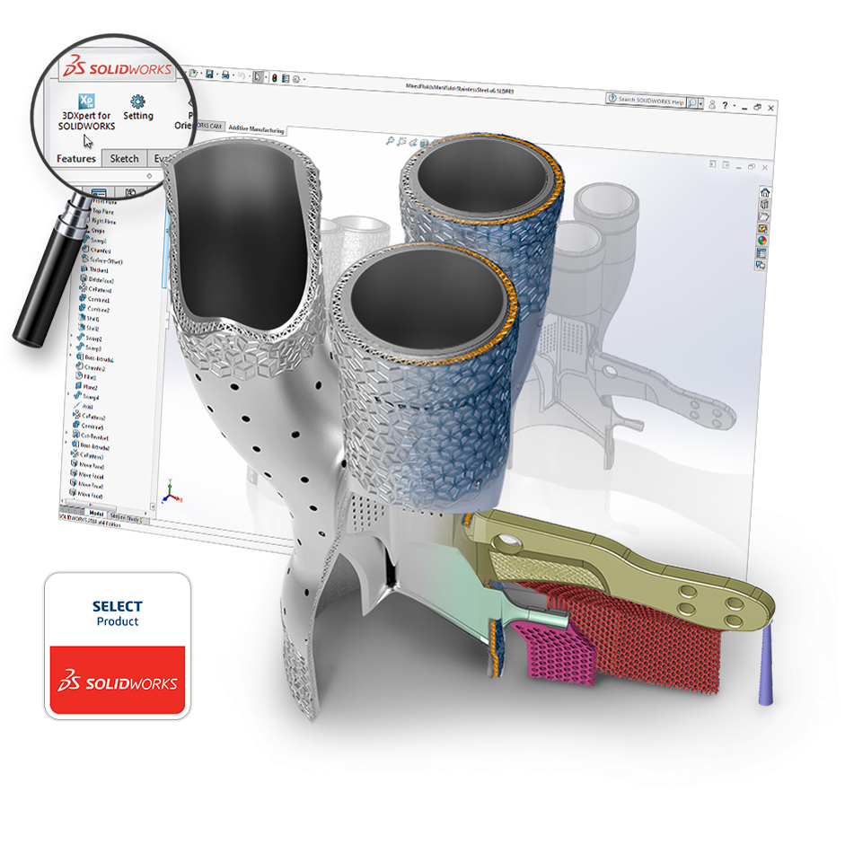 3DXpert for SolidWorks. Image via SolidWorks.