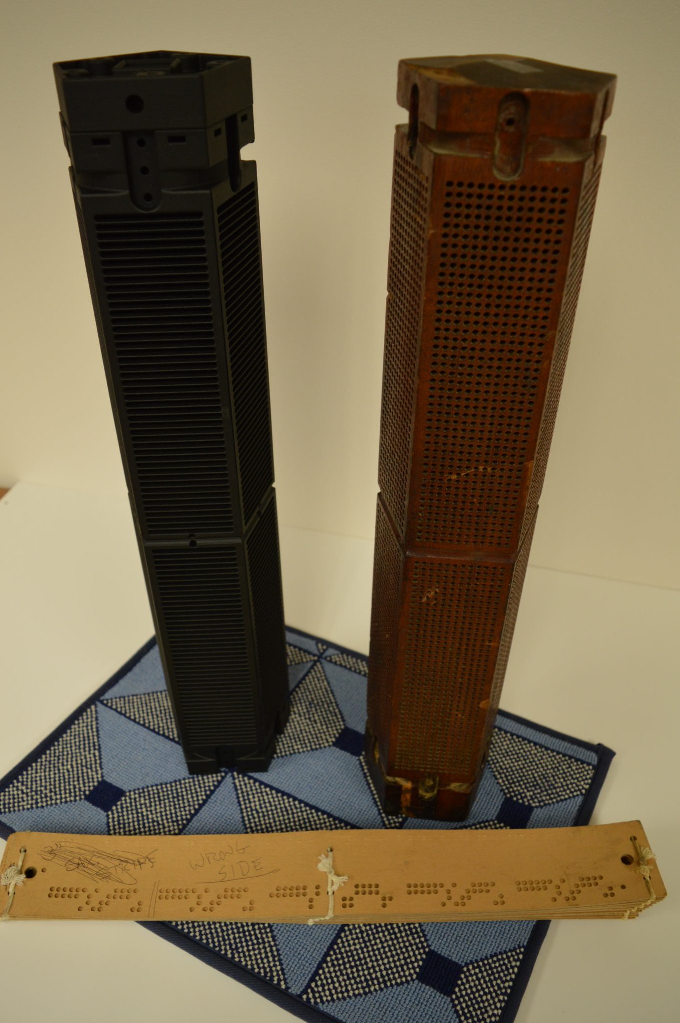 A master cylinder 3D printed for Langhorne Carpet's loom (left). Photo via ProtoCAM.