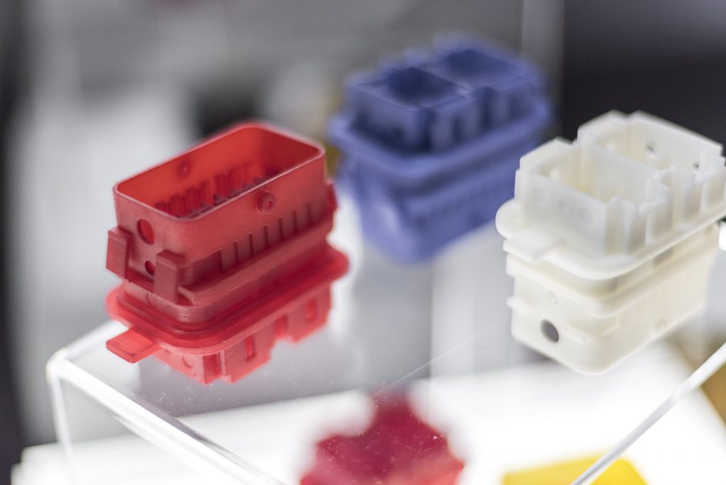 BASF X400M photopolymer resin 3D printed samples. Photo via BASF