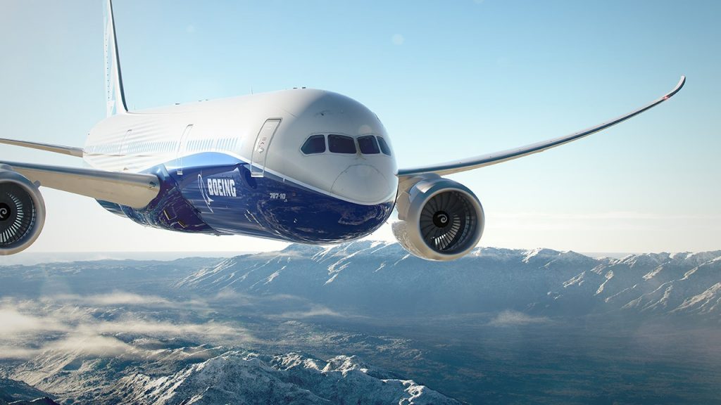 The Boeing 787 Dreamliner. Photo via Boeing