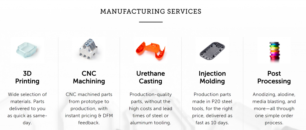 Fictiv digital manufacturing services. Image via Fictiv.