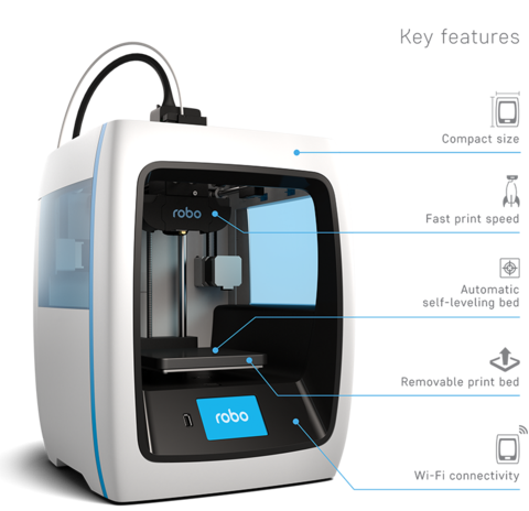 The Robo 3D C2 3D printer. Image via Robo3D.