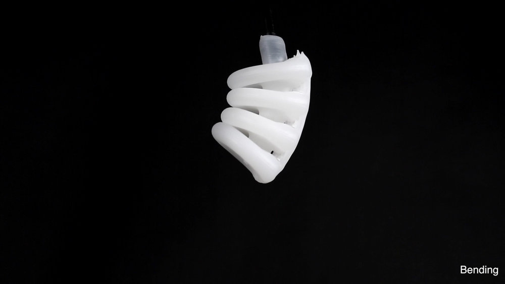 Printed inflatable bends... Photo via MIT Self-Assembly Lab