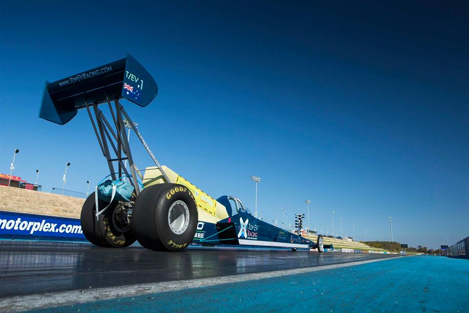 The Top EV Racing solar powered dragster. Photo via Top EV Racing