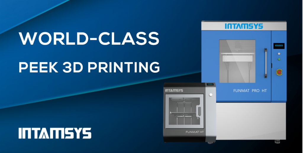 The INTAMSYS family of PEEK 3D printers. Image via INTAMSYS