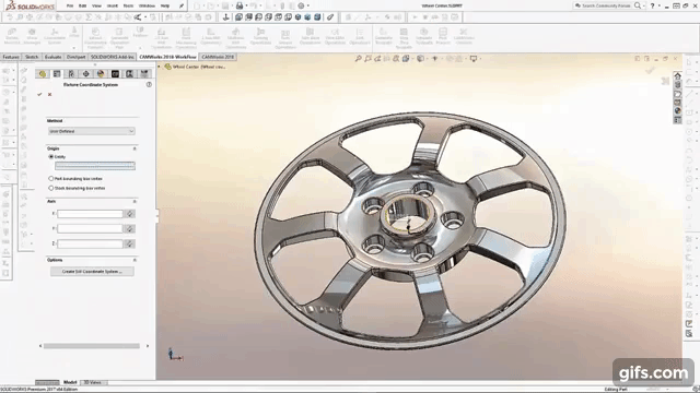 CAMWorks 2018 in SOLIDWORKS CAM. Clip via HCL Technologies