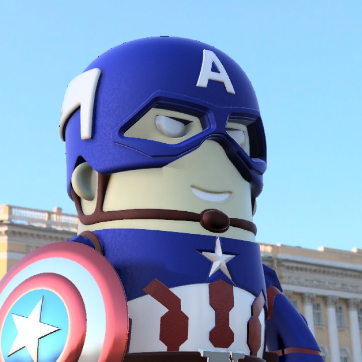 Mini Captain America - Civil war edition by Ramon Angosto.