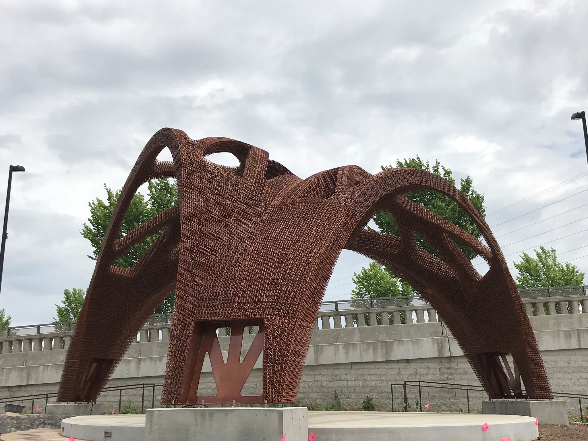 The 3D printed OneC1TY bandshell pavilion. Photo via Branch Technology.
