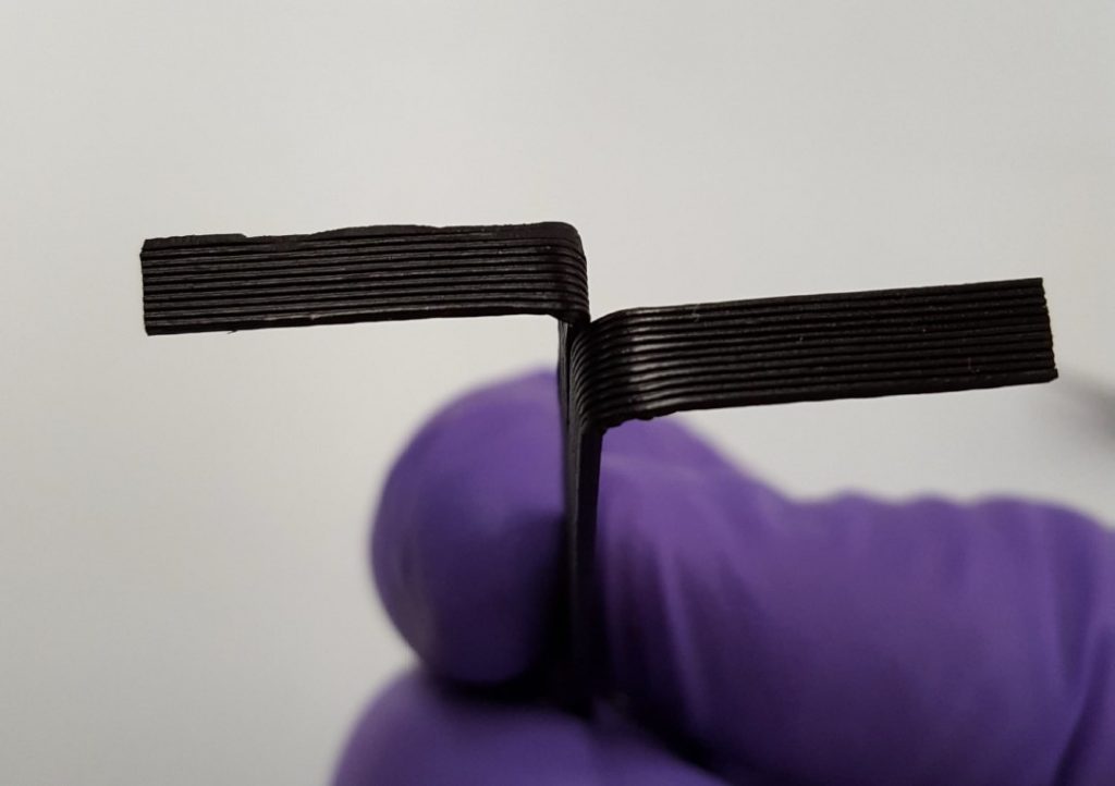 Researchers at ORNL developed a scalable processing technique to 3D print a plant-based composite material. Credit: Ngoc Nguyen/Oak Ridge National Laboratory, U.S. Dept. of Energy
