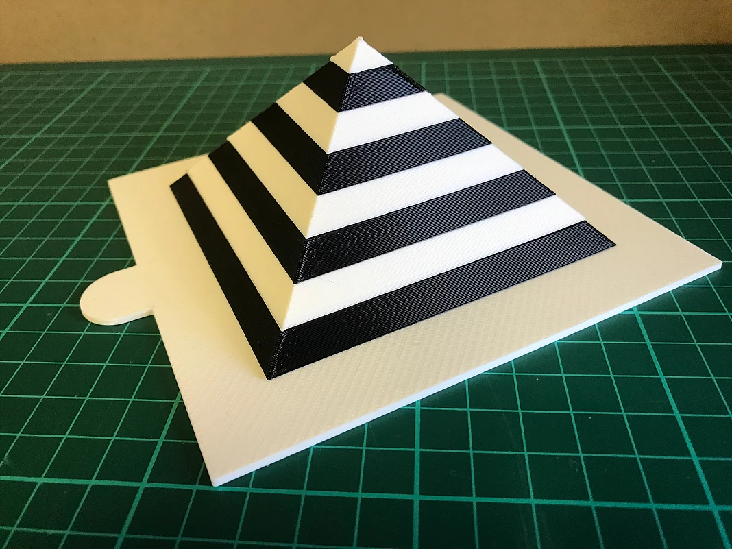 3D printed pyramid visual aid. Photo via Print My Part.