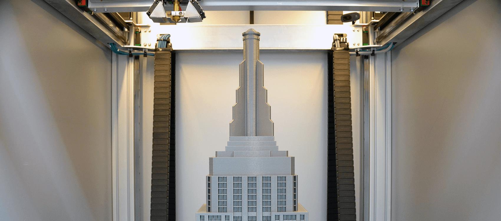 Top of the Empire State Building 3D printer by Builder 3D.
