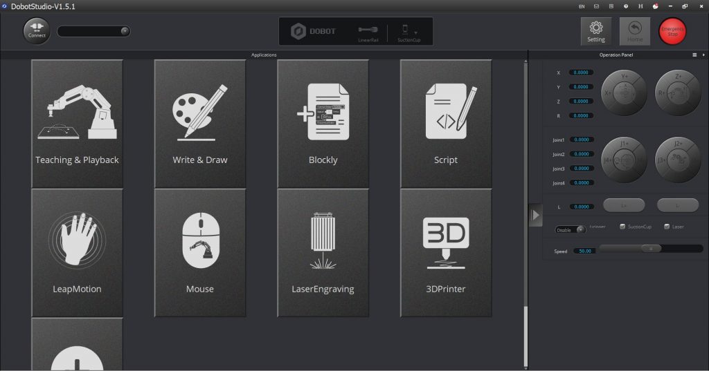 DobotStudio interface. Image via 3D Printing Industry