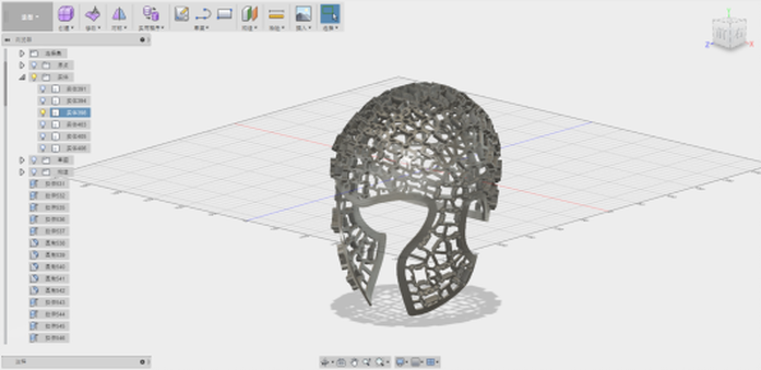 The completed helmet design based on the 3D data. Image via Shining 3D.