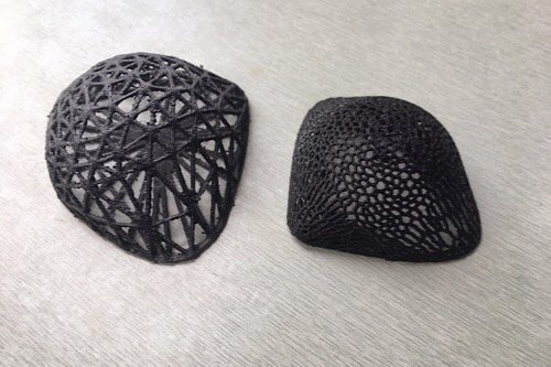 The 3D printed plastic tumour models. Photo via the University of Waikato.