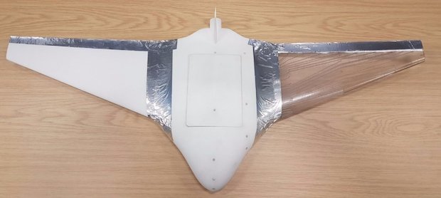 3D printed prototype of UCL's aircraft in ClearVue resin demonstrates the pressure tapping pathways. Photo via UCL.