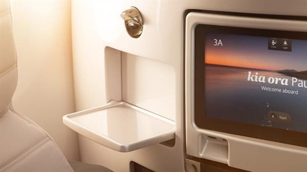 3D printed cocktail tray in Air New Zealand's Business Class. Photo via 3ders
