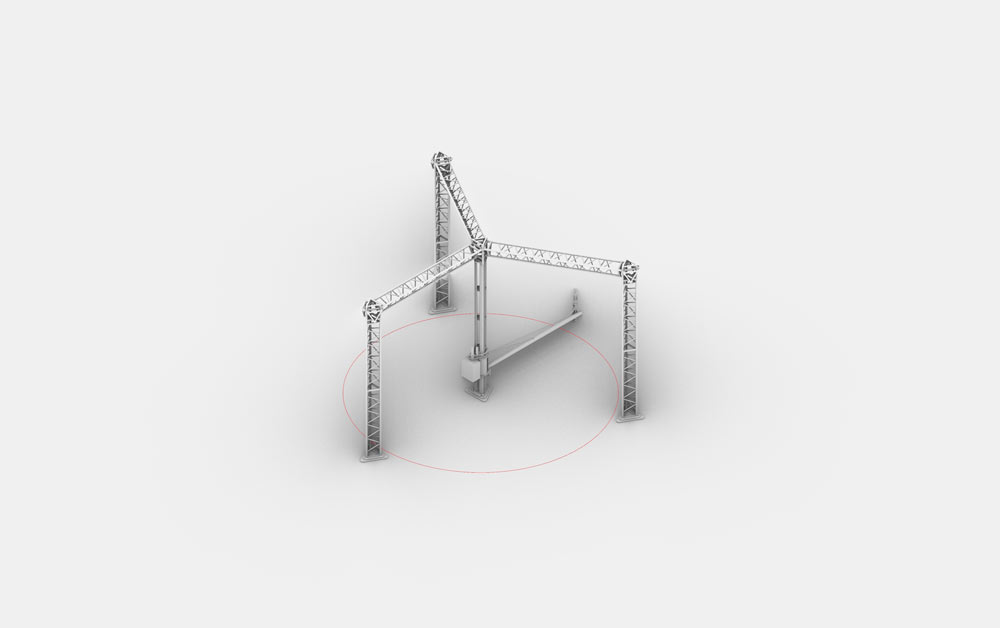 The design for the Crane WASP 3D printer. Image via WASP.