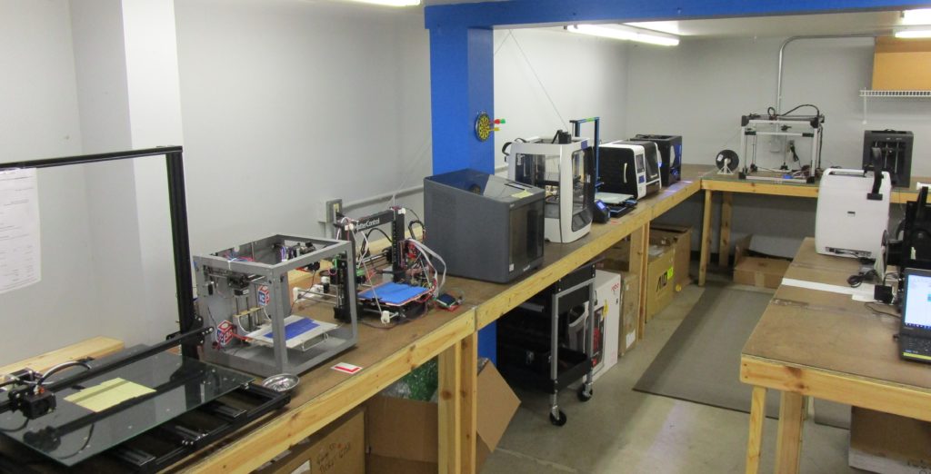 3D printers at the Fargo 3D Printer Repair facility. Photo via Fargo 3D Printing.