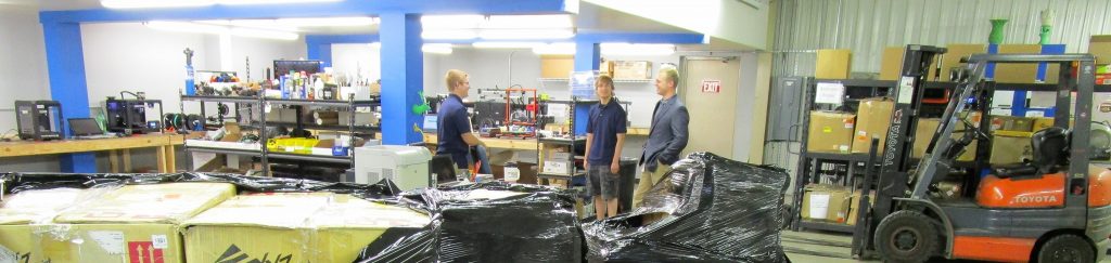 Inside the Fargo 3D Printer repair facility in North Dakota. Photo via Fargo 3D Printing.