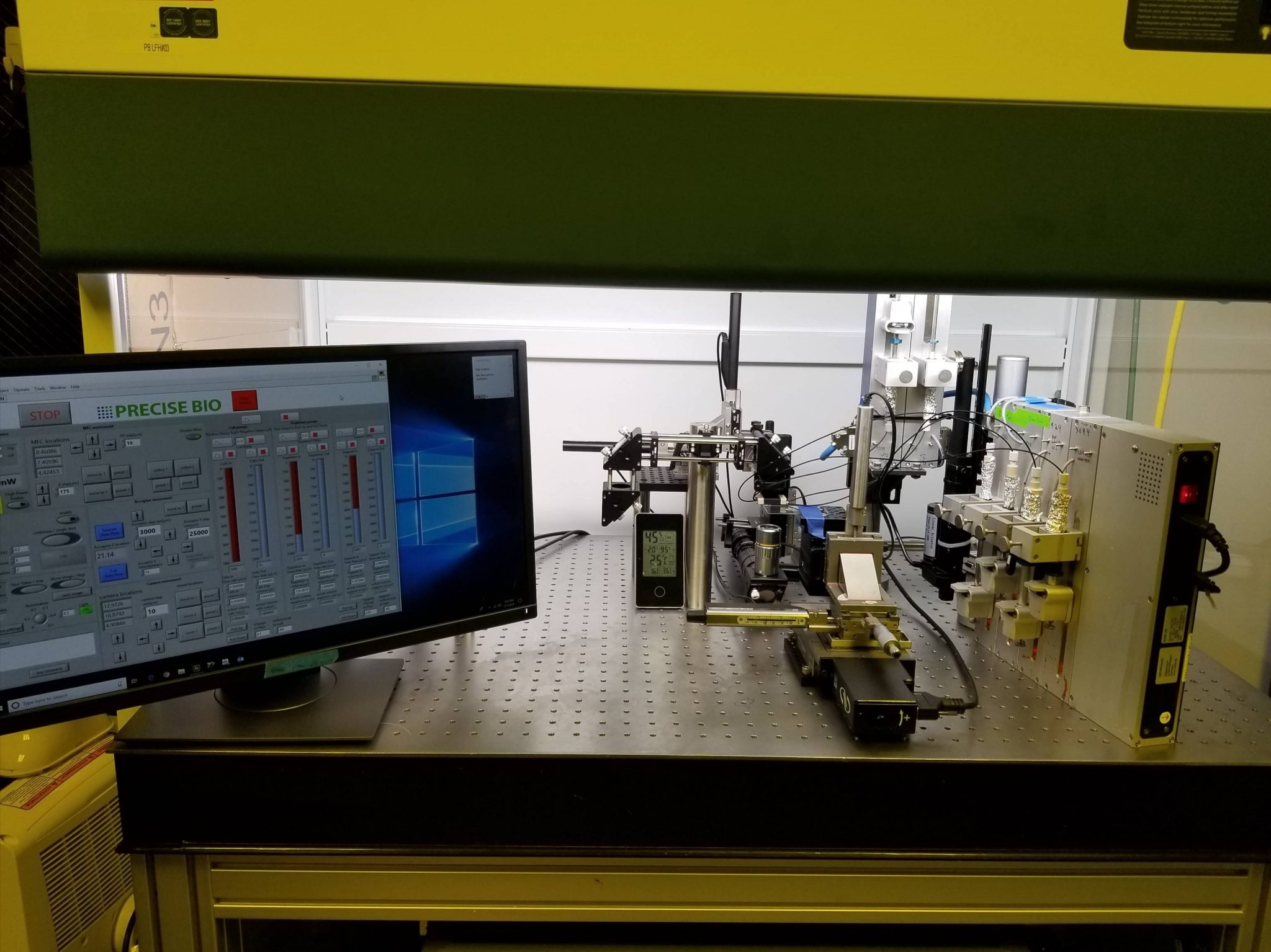Precise Bio’s 4D Bio Fabrication Platform built around its proprietary Laser-Assisted bioprinting technology. Photo via Precise Bio.