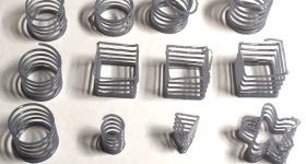 Different shaped springs 3D printed without supports. Photo via Makefast Workshop