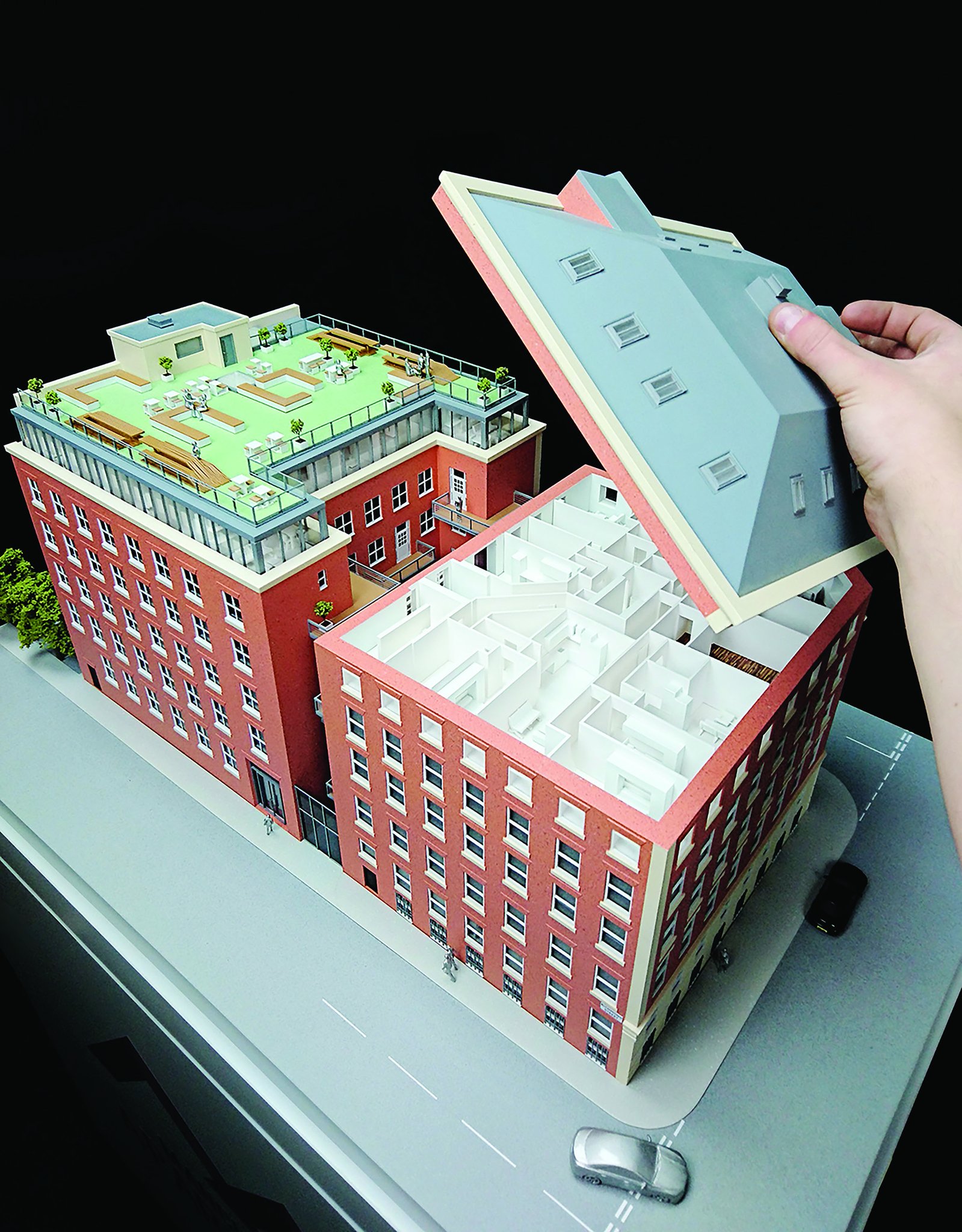 An example of a 3D printed architectural model by Hobs 3D. Image via Hobs 3D