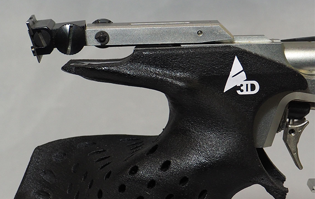 Developing the 3D printed pistol grip. Photo via Zortrax.
