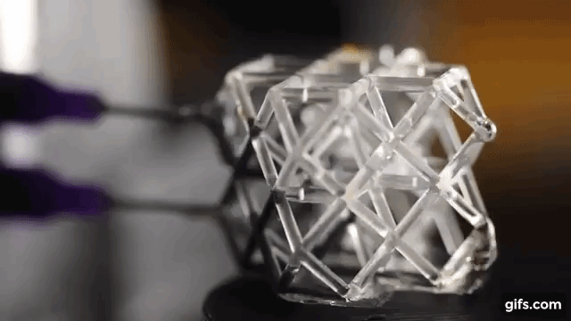 A 3D printed lattice injected with magnetic fluid. Image via Science Advances, supplementary materials/LLNL