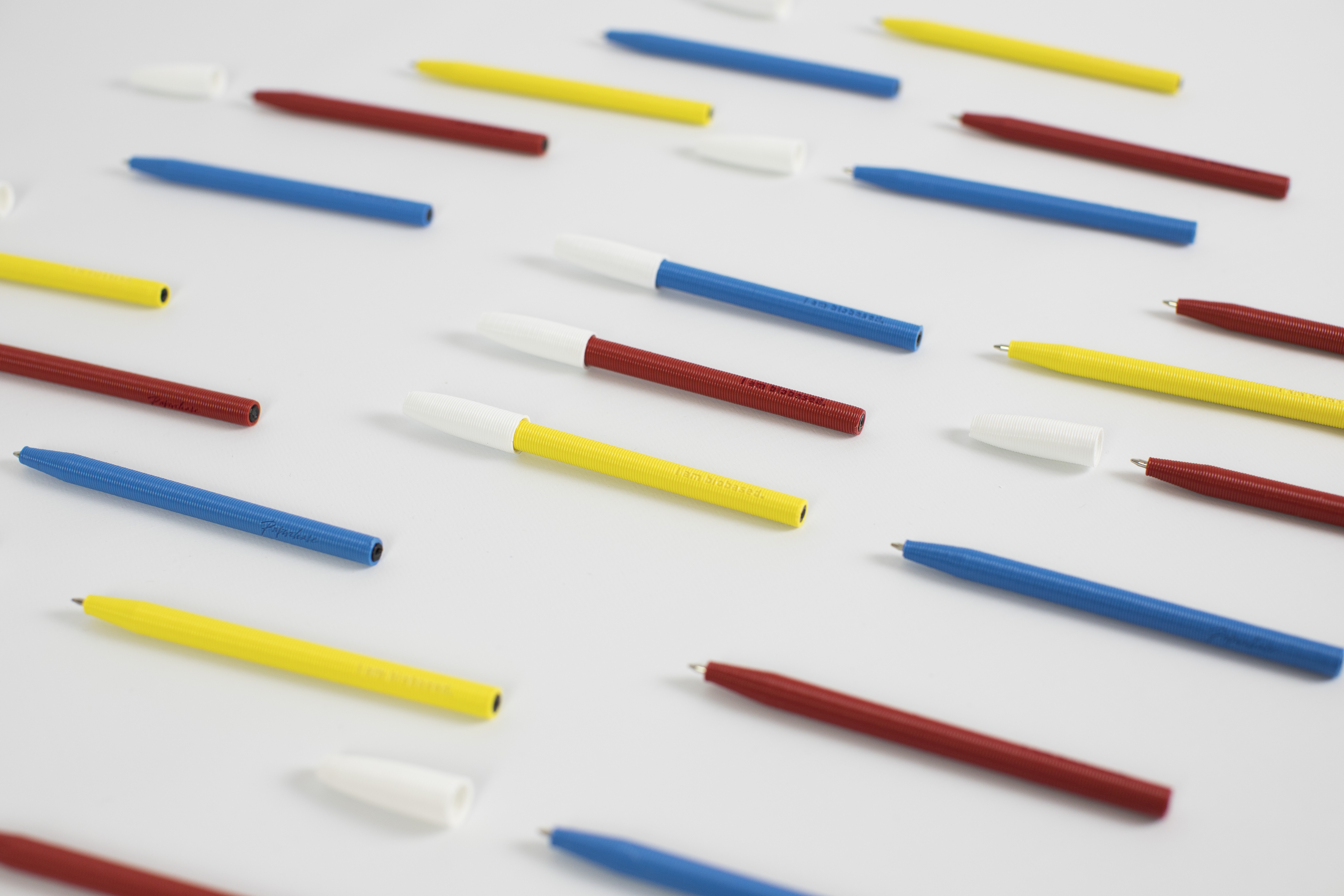 3D printed biodegradable pens for Paperchase. Photo via Batch.Works.