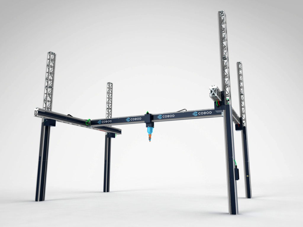 The BOD2 gantry-operated construction 3D printer. Image via COBOD International